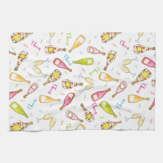 Paño De Cocina Saludos divertidos flautas de champange beber gafa