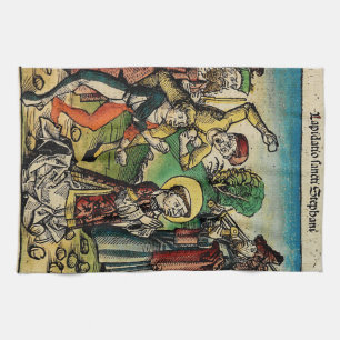 Paño De Cocina San Esteban el Protomártir Iconografía del Arte Fi
