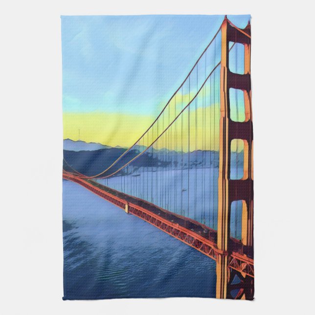 Paño De Cocina San Francisco - Puerta GOLDEN - Puente (Vertical)