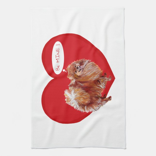 Paño De Cocina San Valentín de Pomerania (Vertical)