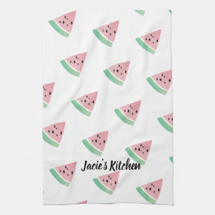 Paño De Cocina Sandía Modernista Rosa Acuarela