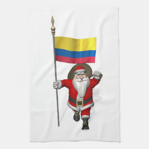 Paño De Cocina Santa Claus Con El Fin De Colombia