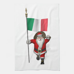 Paño De Cocina Santa Claus Con El Fin De Italia