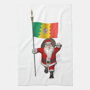 Paño De Cocina Santa Claus Con El Fin De Los Ángeles