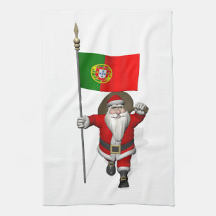 Paño De Cocina Santa Claus Con El Fin De Portugal