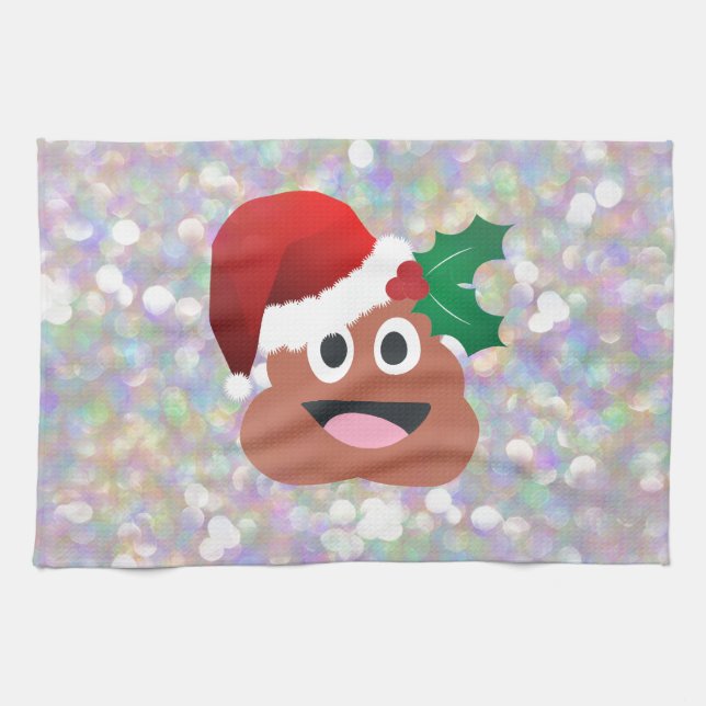 Paño De Cocina santa claus emoji (Horizontal)