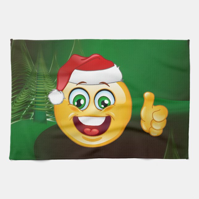 Paño De Cocina santa claus emojis (Horizontal)