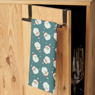 Paño De Cocina Santa Claus Feliz Navidad