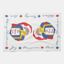 Paño De Cocina Santa de color dice