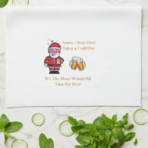 "Santa - Para aquí, disfruta de uno frío en un