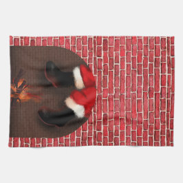 Paño De Cocina Santa por la chimenea