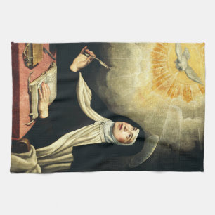 Paño De Cocina Santa Teresa de Ávila Mística del Fuego Arte