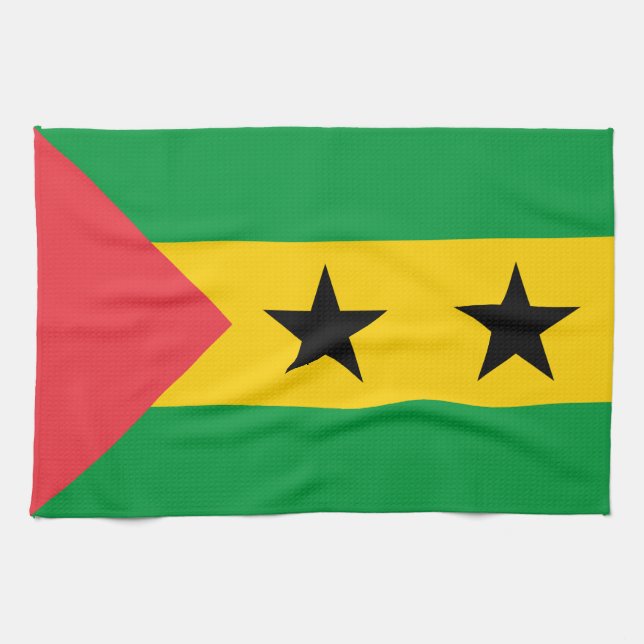 Paño De Cocina Sao Tome and Principe Flag (Horizontal)