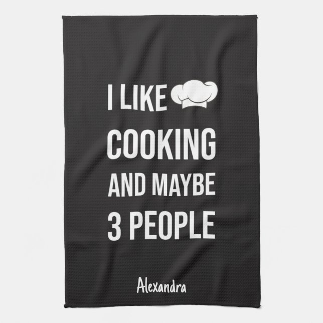 Paño De Cocina Sarcastic Cooking Gifts Chefs Cooks Personalized (Vertical)