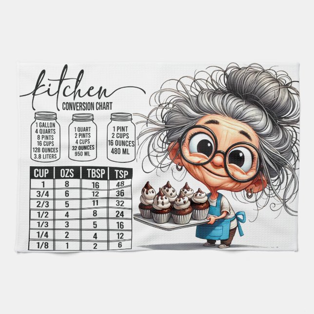 Paño De Cocina Sarcastic Kitchen Chart   (Horizontal)