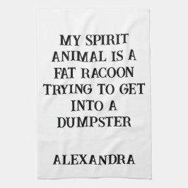 Paño De Cocina Sarcastic Racoon Funny Animal Lover Custom Humor