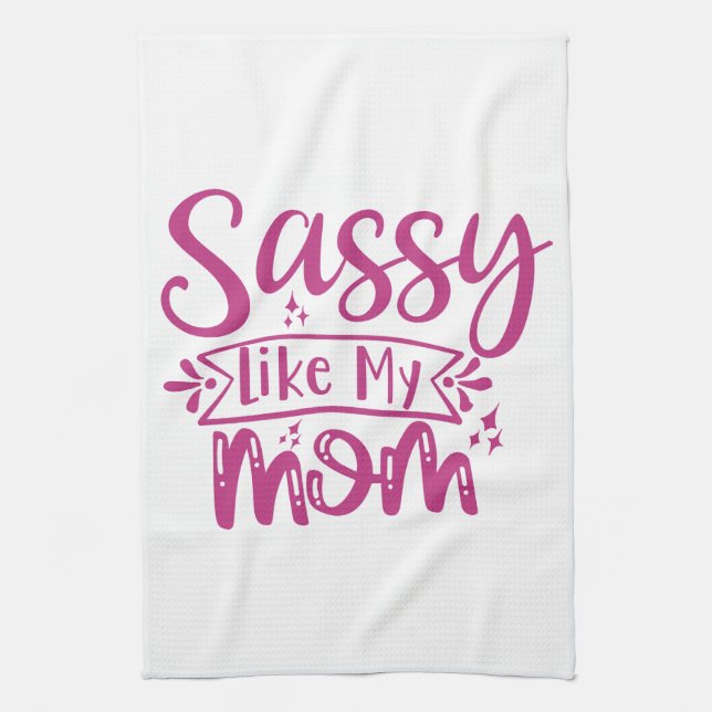 Paño De Cocina Sassy Como Mi Mamá  (Vertical)