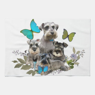 Paño De Cocina Schnauzer y regalos y ropa de las mariposas