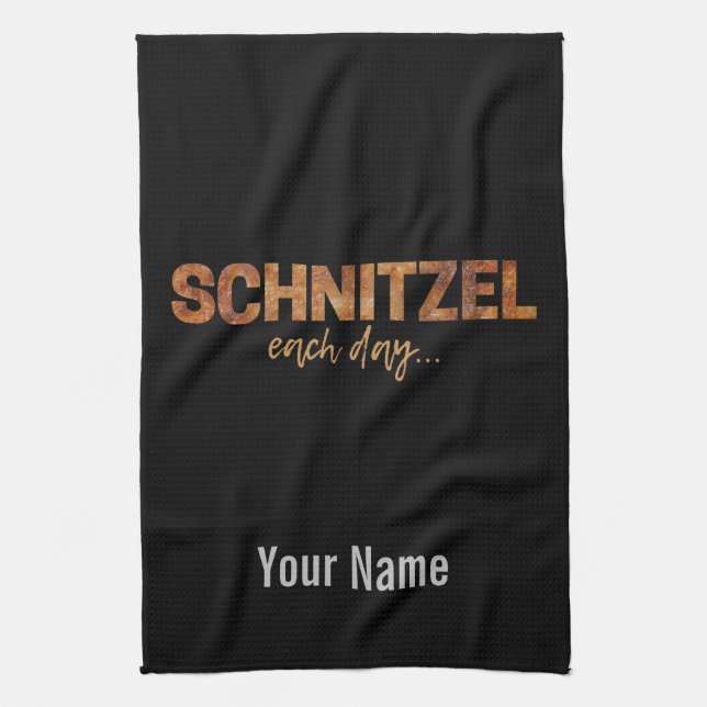 Paño De Cocina Schnitzel Cada Día Funny Cutlet Escalope Diseño (Vertical)