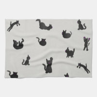 Schwarze Katzen Aquarell Muster