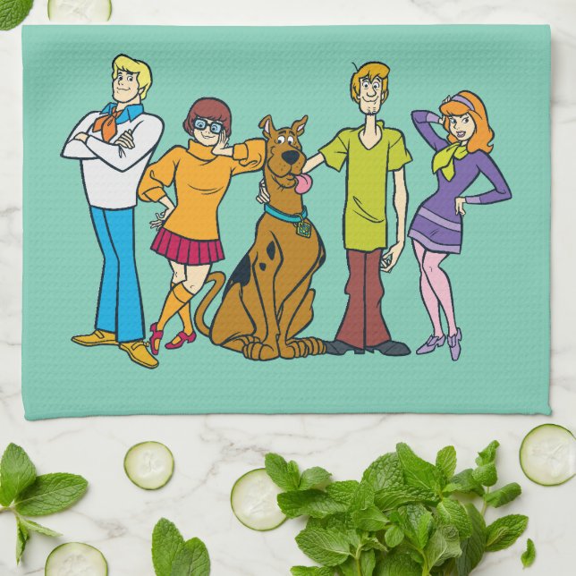 Paño De Cocina Scooby-Doo | Grupo entero 14 Mystery Inc (Doblado)