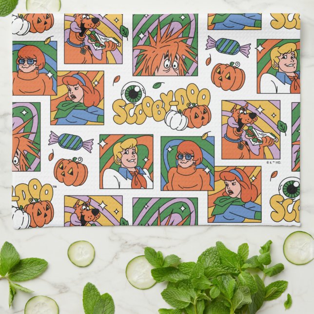 Paño De Cocina Scooby-Doo Halloween Photos Pattern (Doblado)