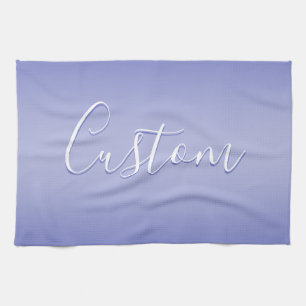 Paño De Cocina Script cursivo editable Blanco y violeta púrpura