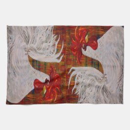 Paño De Cocina Sé que soy gallo blanco precioso