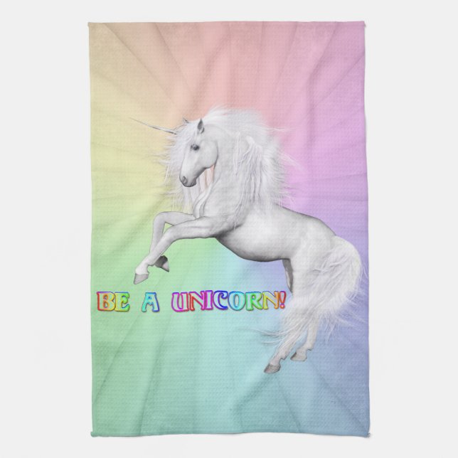 Paño De Cocina Sé Único, Sé un Unicornio (Vertical)