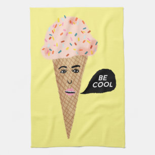 Paño De Cocina SEA cono de helado que habla rosado FRESCO