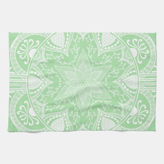 Paño De Cocina Seafoam Mandala (Horizontal)