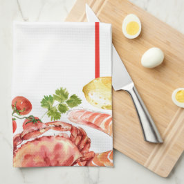 Paño De Cocina Seafood Feed Red Stripe