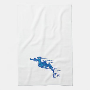 Paño De Cocina Seahorse azul
