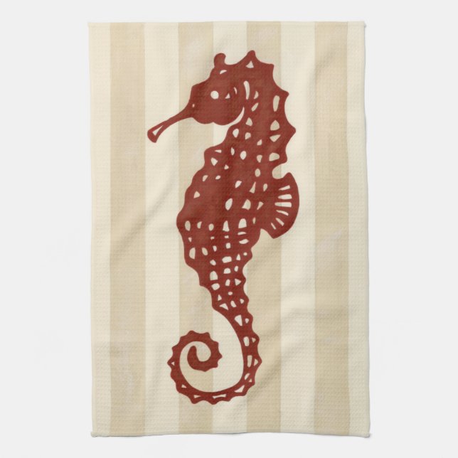 Paño De Cocina Seahorse Silhouette (Vertical)