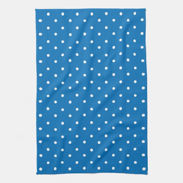 Paño De Cocina Seamless blue background polka dot pattern  (Vertical)