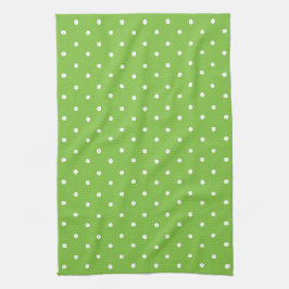 Paño De Cocina Seamless  bright lime polka dot pattern 