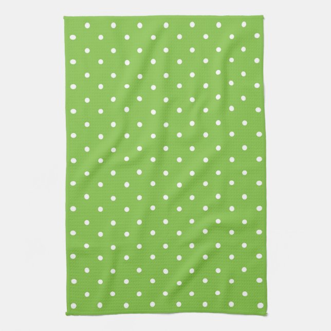 Paño De Cocina Seamless  bright lime polka dot pattern  (Vertical)