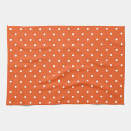 Paño De Cocina Seamless  bright orange background polka dot