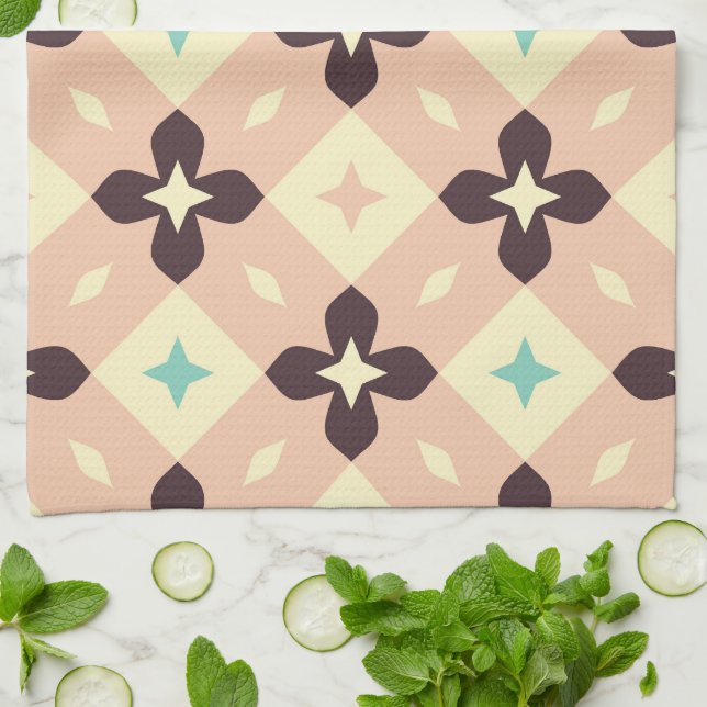 Paño De Cocina Seamless geometric floral  pattern (Doblado)