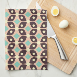 Paño De Cocina Seamless geometric pattern in dark brown leaf 
