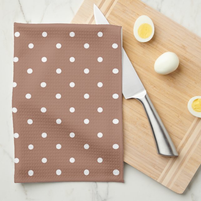 Paño De Cocina Seamless medium brown polka dot  pattern (Doblado Cuarto)