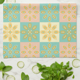 Paño De Cocina Seamless pattern with geometric floral motifs