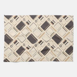 Paño De Cocina Seamless stationery pattern notebooks rulers