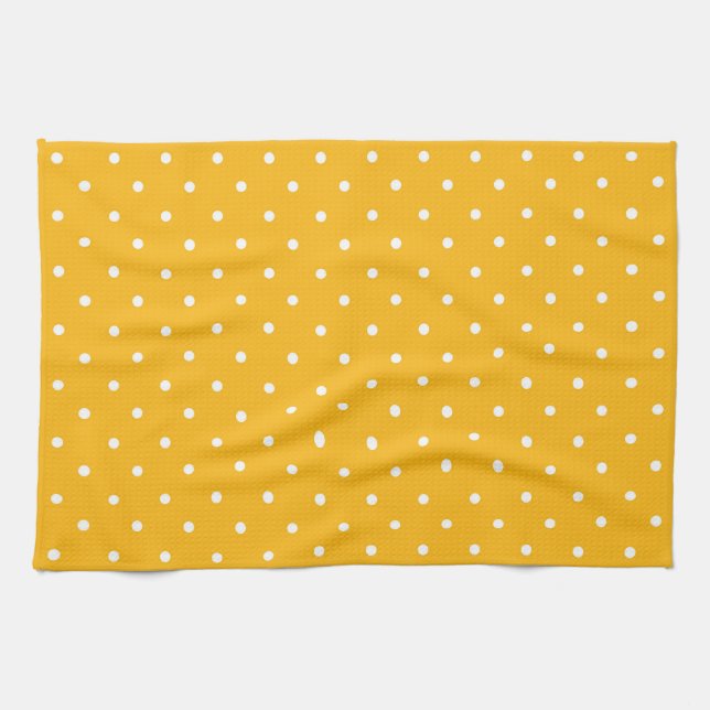 Paño De Cocina Seamless yellow-orange  polka dot  pattern  (Horizontal)