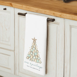 Paño De Cocina "Seas & Greetings" Coastal Oyster Christmas Tree