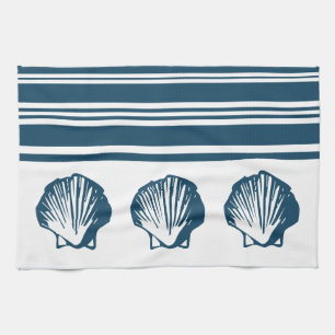 Paño De Cocina Seashells y rayas