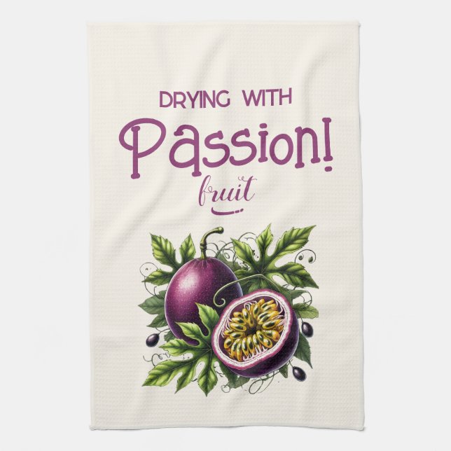 Paño De Cocina "¡Secando con pasión! (Fruta) Frutos de pasión (Vertical)
