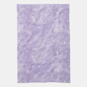Paño De Cocina Seda Moire Pequeño Patrón en Lila Lavanda