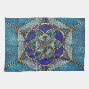 Paño De Cocina Semilla de vida Ornamento mosaico