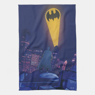 Paño De Cocina Señal de murciélago sobre Gotham